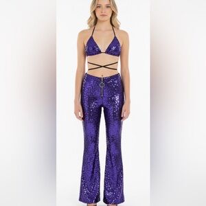 Dolls Kill Purple Sequin Set